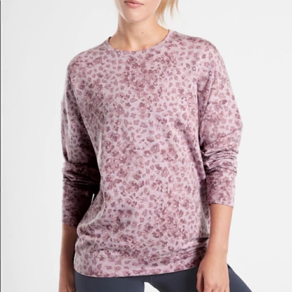 Athleta Studio to Street Print Sweatshirt Size Medium
